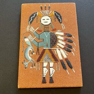 Navajo Sand Painting Hunchback Yei Native American Harvest Abundance Healing